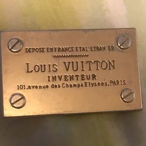 Louis Vuitton plaquard- from discarded handbag-